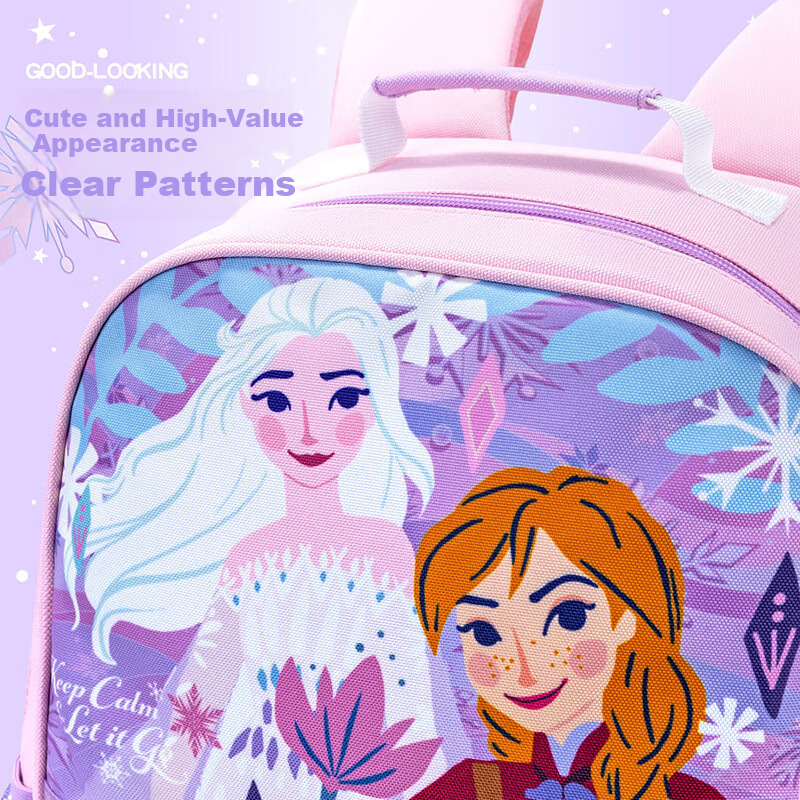 Disney Kids Backpack for Elementary Students Grades 1-3-6 Lightweight Breathable Layered Large Capacity Water-Resistant Stylish School Bag