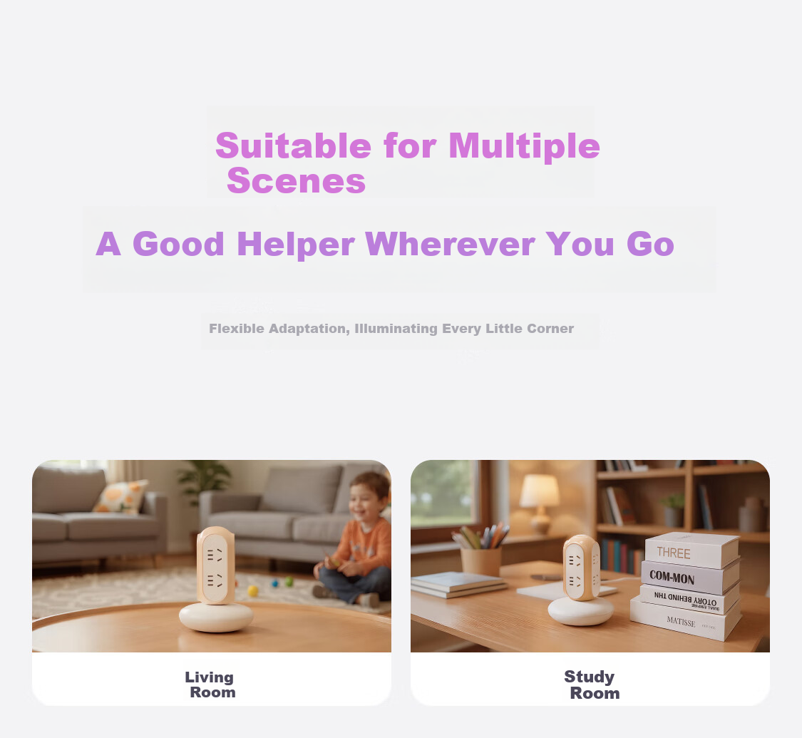 MIAOLAB Vertical Power Strip Socket High-End Fast Charging Desktop Charging Station for Home Office Compatible with Apple 17 Charger Huawei Xiaomi Tablet 20