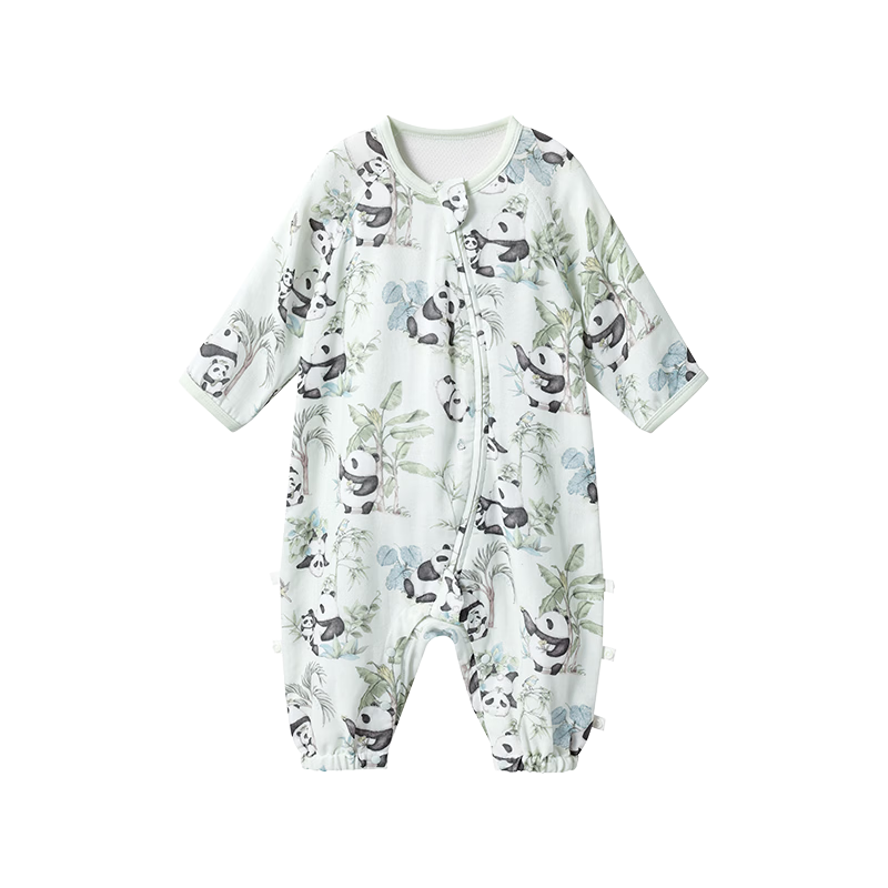 EMXEE Baby Sleeping Bag with Avocado Pattern, Split-Leg Design for Preventing Startle Reflex, Infant Sleeping Bag Pajamas for Autumn And Winter, 6 Layers