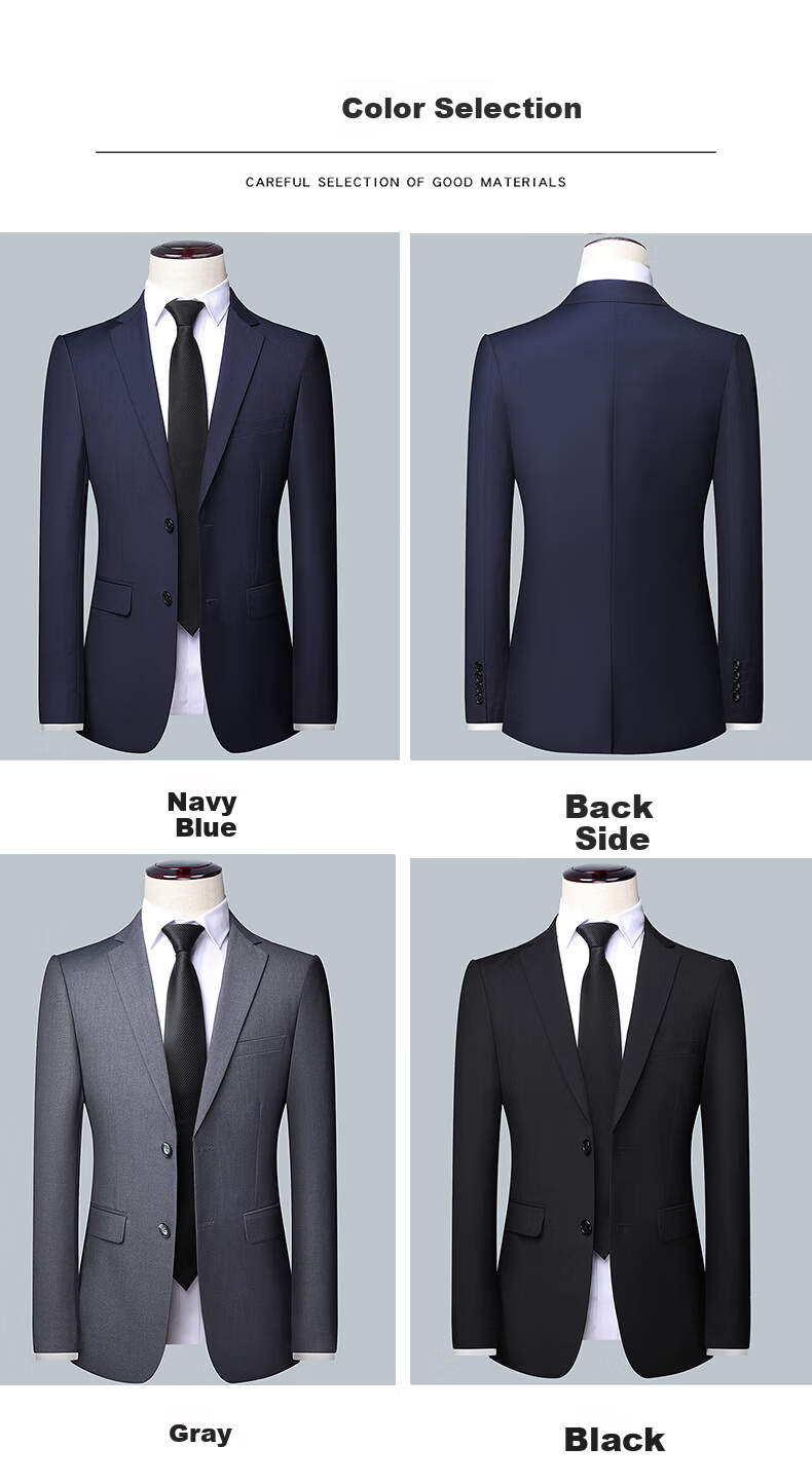 ROMON Men's Suit, Four Seasons Style, Slim Fit, Professional Business Formal Wear, Men's Suit Jacket, Casual Blazer, Men's Clothing 3