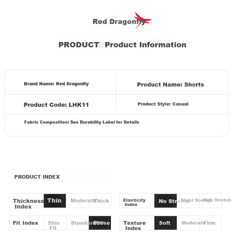 RED DRAGONFLY Men's Summer Thin Fashion Simple Letter Print Ice Silk Cool Comfortable Breathable Skin-friendly Versatile Shorts 4