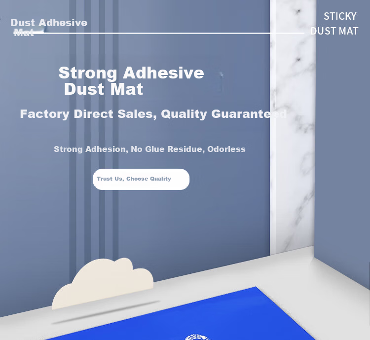 Zhongjing Adhesive Dust Mat Peelable Dust Removal Pad Cleanroom Factory Floor Mat 60X90CM Blue 1