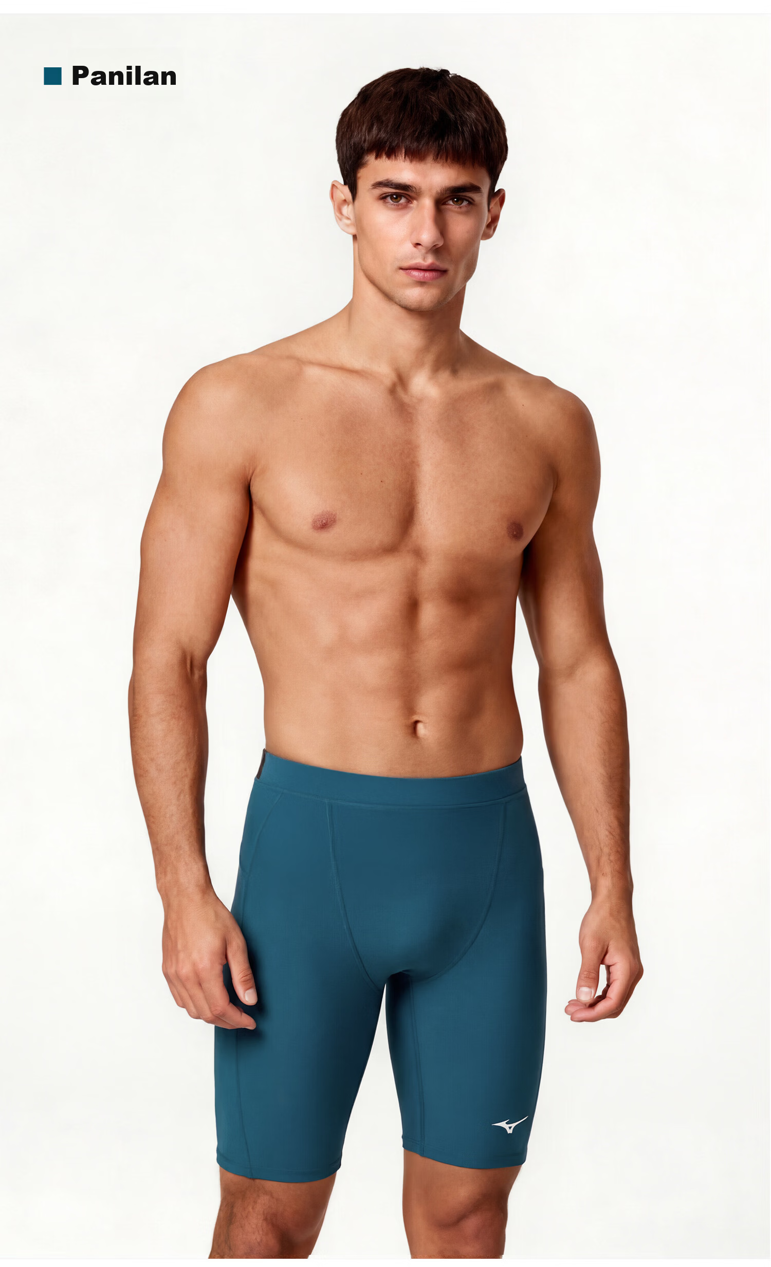 MIZUNO Men's Swimming Trunks, Knee-Length, Quick-Drying, Breathable, Anti-Embarrassment, Professional Training, Large Size Swimwear, Long Pants BC106 Black L 21