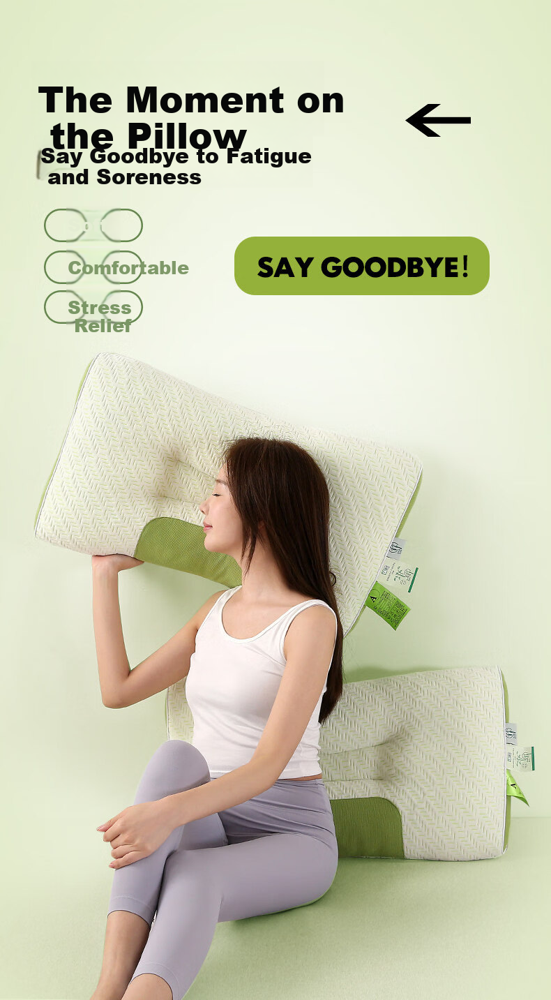 J.Sir Class A Baby-Grade Pillow High Pillow Core Deep Sleep Non-Collapsing Non-Deforming Bamboo Fiber Neck Support for Hotel and Home Use 2