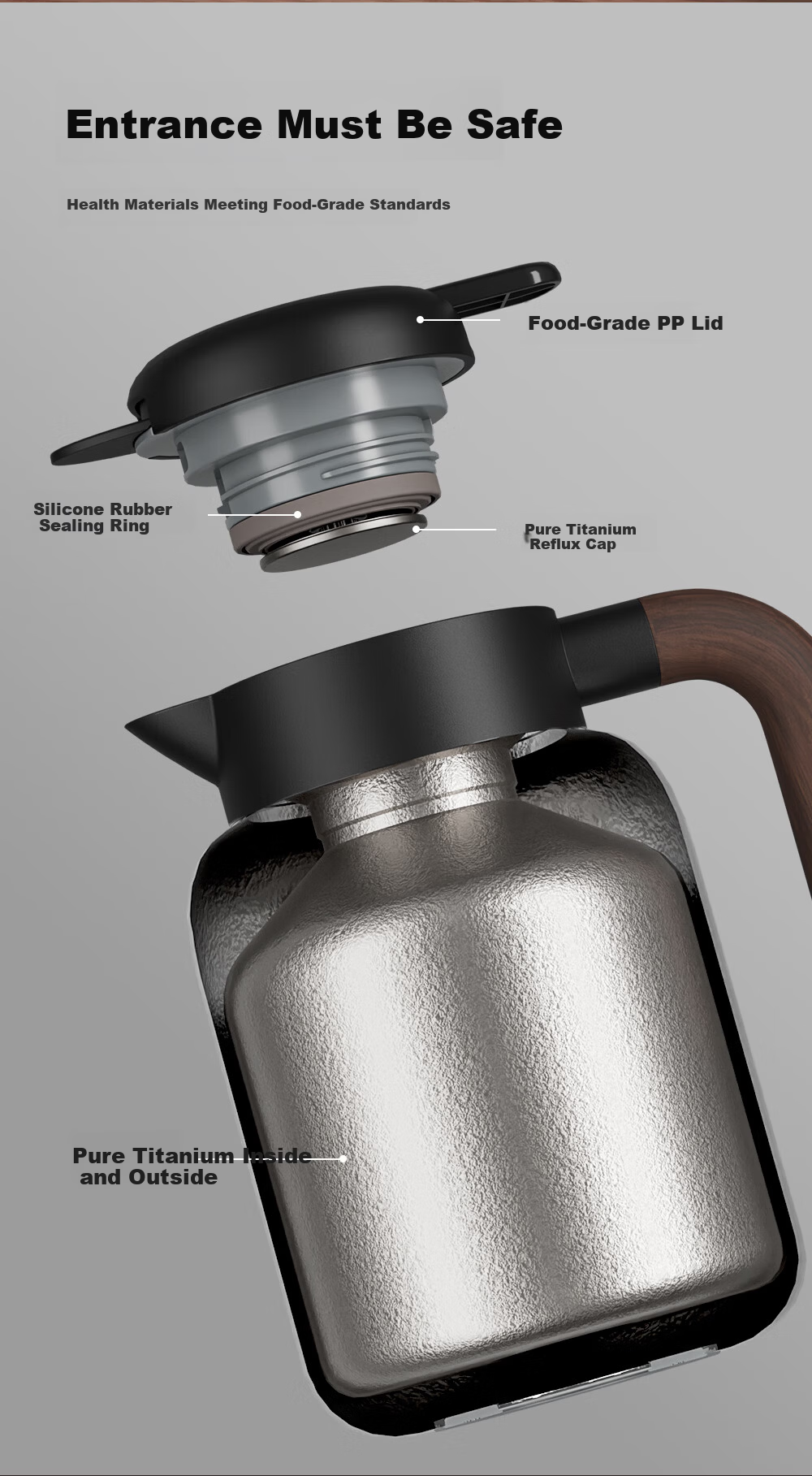 Fuguang Large Titanium Pure Titanium Insulated Thermos Home Large Capacity Vacuum Water Bottle Hot Water Kettle Gift JD Exclusive 13