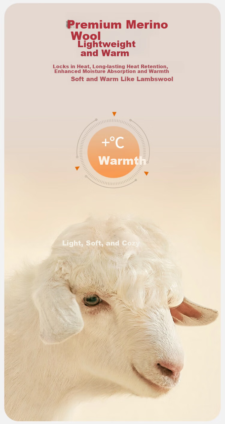 LangSha Plus Size Men's Wool and Silk Autumn Thermal Underwear 10A Antibacterial Warm Base Layer Extra Large Crew Neck Shirt 6