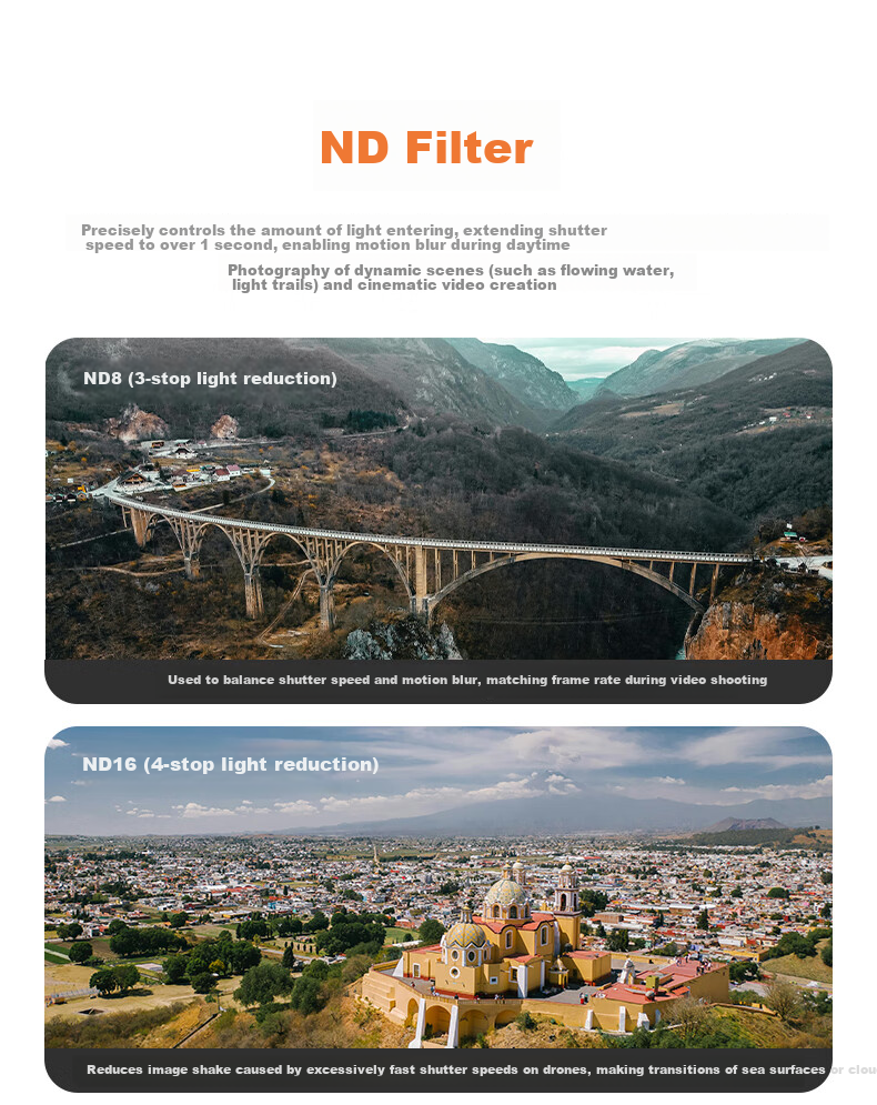 NEEWER DJI Mavic 4 Pro Professional Aerial Photography ND8/16/32/64 Neutral Density Filter Set with CPL Polarizer Drone Accessories 7