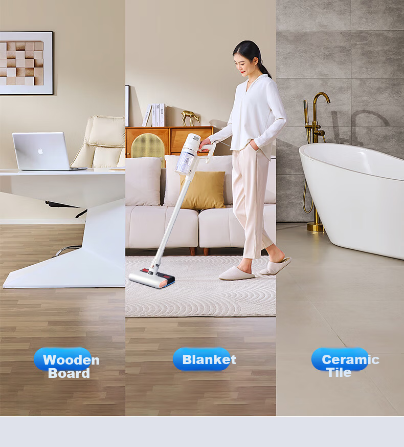 AUX Corded Vacuum Cleaner, Home Upgraded Electric Floor Brush, Dual Dust Cups, Handheld Carpet-Type, High Suction Power, Low Noise, Small Size, High-Power Strong Pet Hair Removal AXC-22AV10A 8