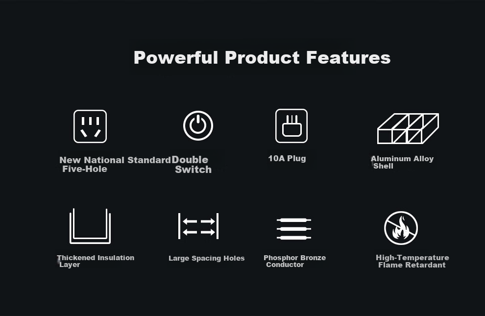 MAXCENT PDU Cabinet Socket, 8-Outlet 32A Industrial Plug, 10A Output, New National Standard Single Lamp, Lightning Protection, High-Power Industrial Power Strip MG3826N 1