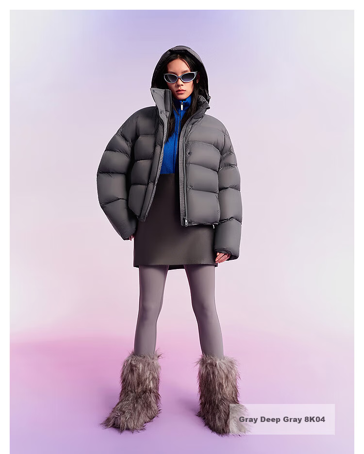 Bosideng Women's Winter 90% Down Puffy Thickened Hooded Jacket Warm Coat Mall Hot Sale Same Style 32