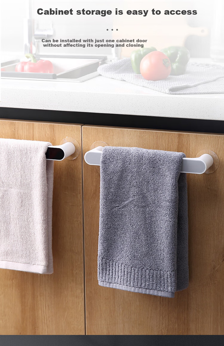 Ecoco No-Drill Towel Rack Bathroom Toilet Storage Towel Bar Minimalist Bathroom Shelf E1929 Black 3
