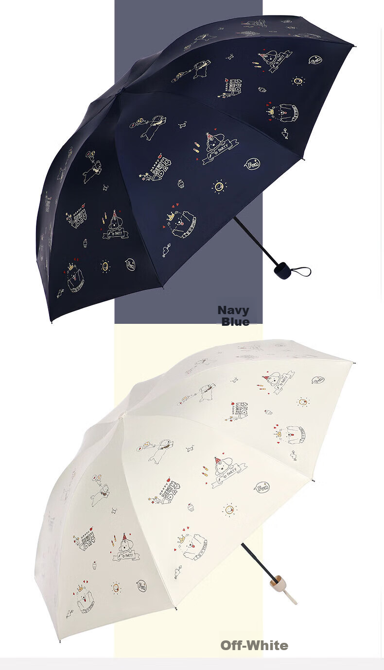 Tiantangshan UV Protection Umbrella, Three-Fold Portable Folding Sunshade, Dual-Use Umbrella for Rain And Shine, Party Cheese Color 5