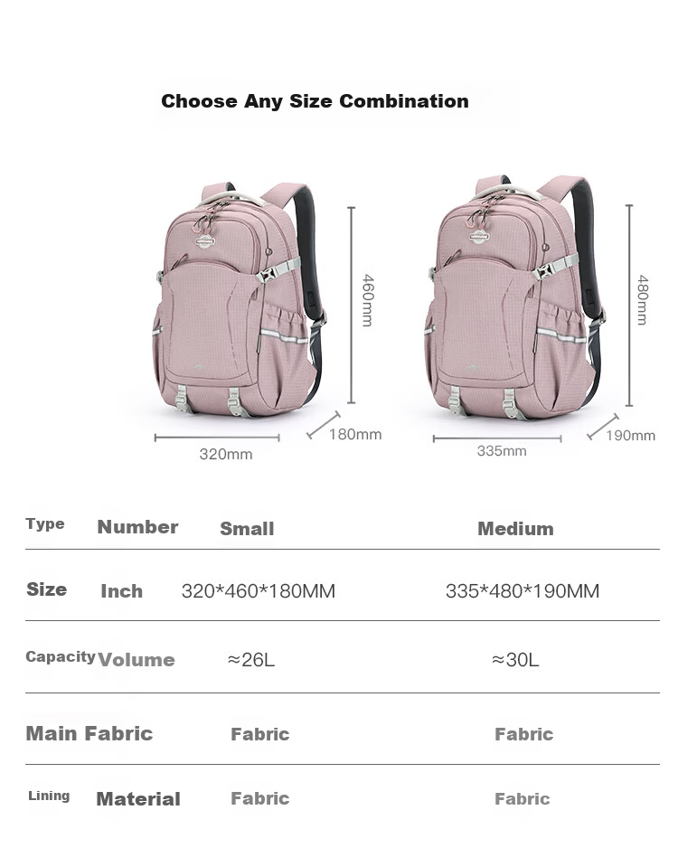 KALA·Y Kala Sheep Lightweight Minimalist Large Capacity Anti-Drop Load-Reducing High-Value Girls Backpack 3