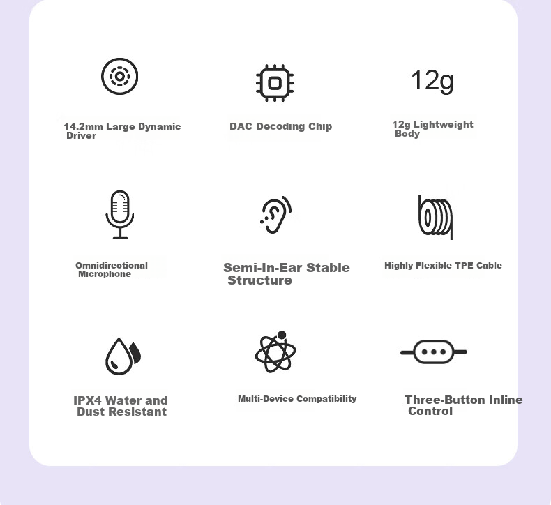 IKF B1 Semi-In-Ear Wired HiFi Earphones for PC Tablet Xiaomi Huawei OPPO Apple 3.5mm FPS Gaming Headset with Sound Positioning 21