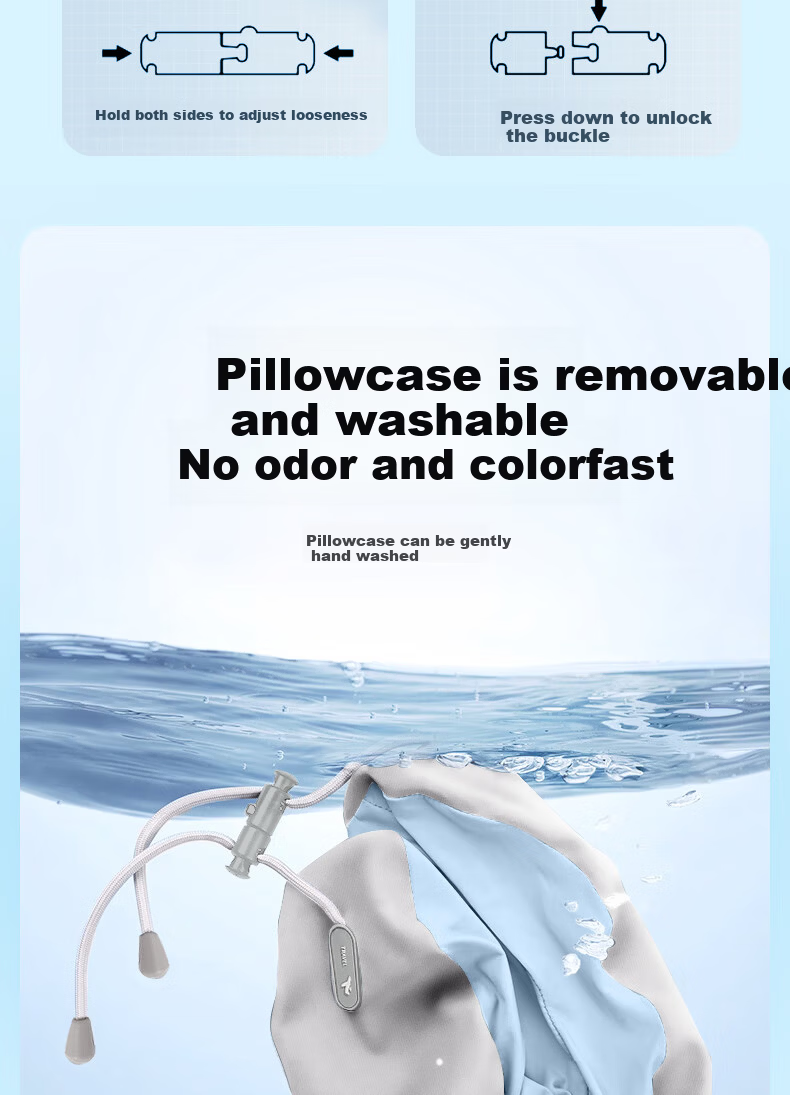 Yilafu U-Shaped Neck Pillow Cervical Support Memory Foam Travel Headrest for Airplane Car Nap Sleep Aid 11