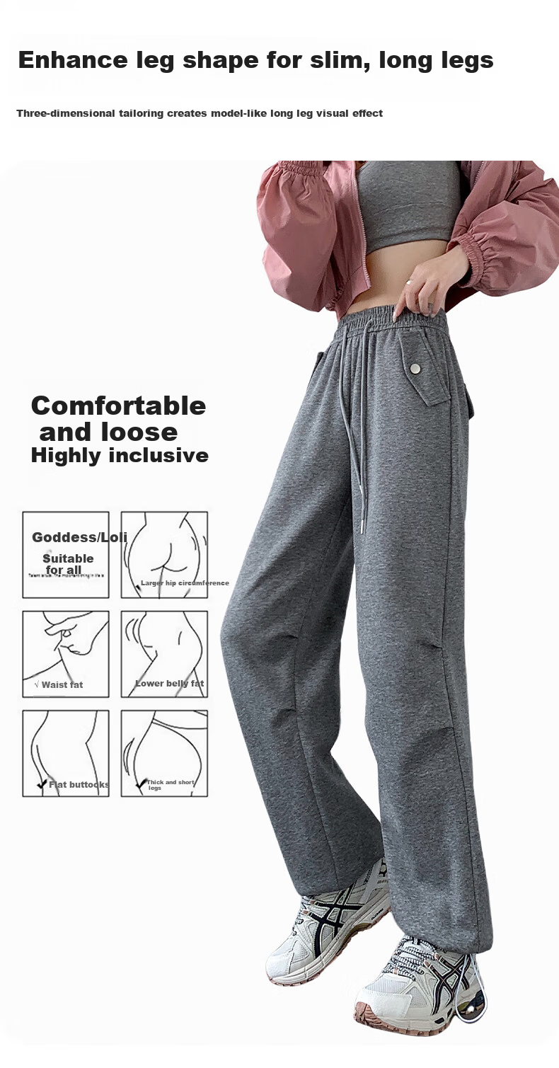 FitonTon American Style Parachute Work Pants for Women Autumn Winter High Waist Slimming Paratrooper Casual Convertible Pants 6