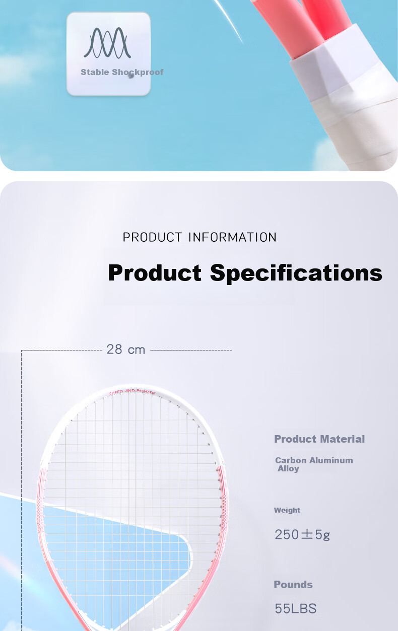 WITESS Tennis Racket for Men and Women Beginners Professional Single Racket with Strings Self-Practice Rebound Training Set Aluminum Alloy 5