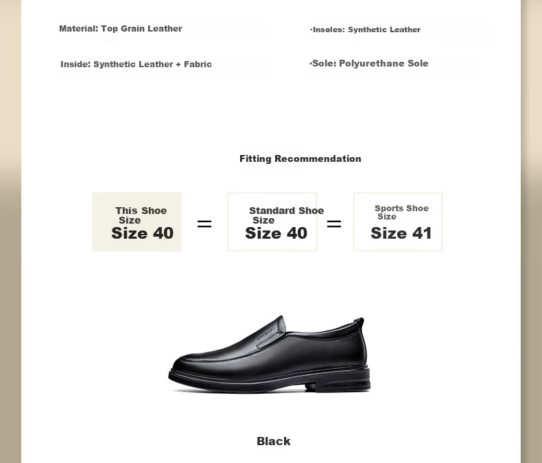 LAORENTOU Men's New First Layer Cowhide Breathable Non-slip Slip-on Middle-aged Business Casual Leather Shoes LA215 Black Size 40 3
