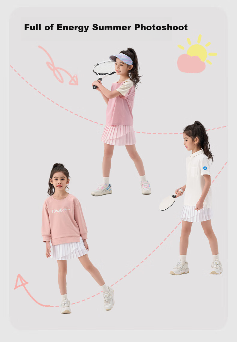 HeyBetter Kids Tennis Skirt Swan White (White) 130 8