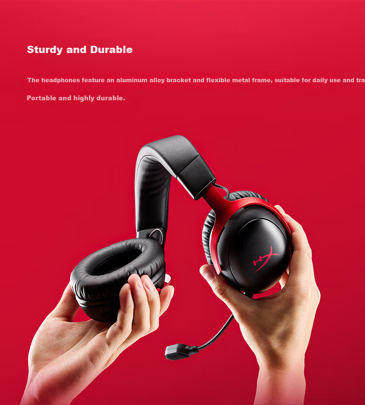HYPERX Cloud III S Wireless Hurricane 3 Enhanced Edition Bluetooth Gaming Headset Hurricane 3S Black Red Over-Ear Esports Headphones Compatible with Call of Duty: Modern Warfare III 5