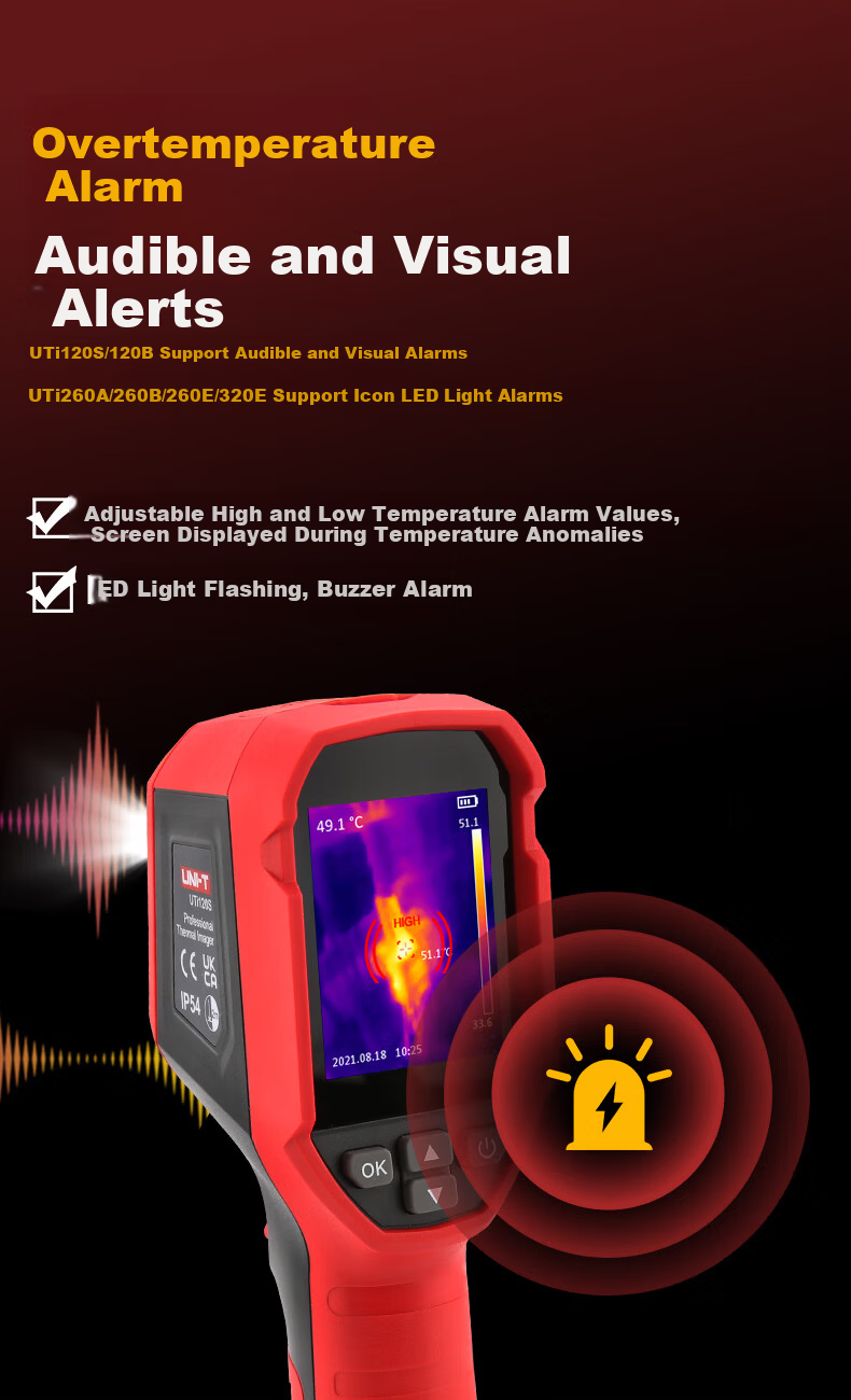 UNI-T UTi165B+ Infrared Thermal Imaging Camera Night Vision Device High-Definition Thermal Imager Temperature Measurement Underfloor Heating Water Leak Power Detection Instrument 3