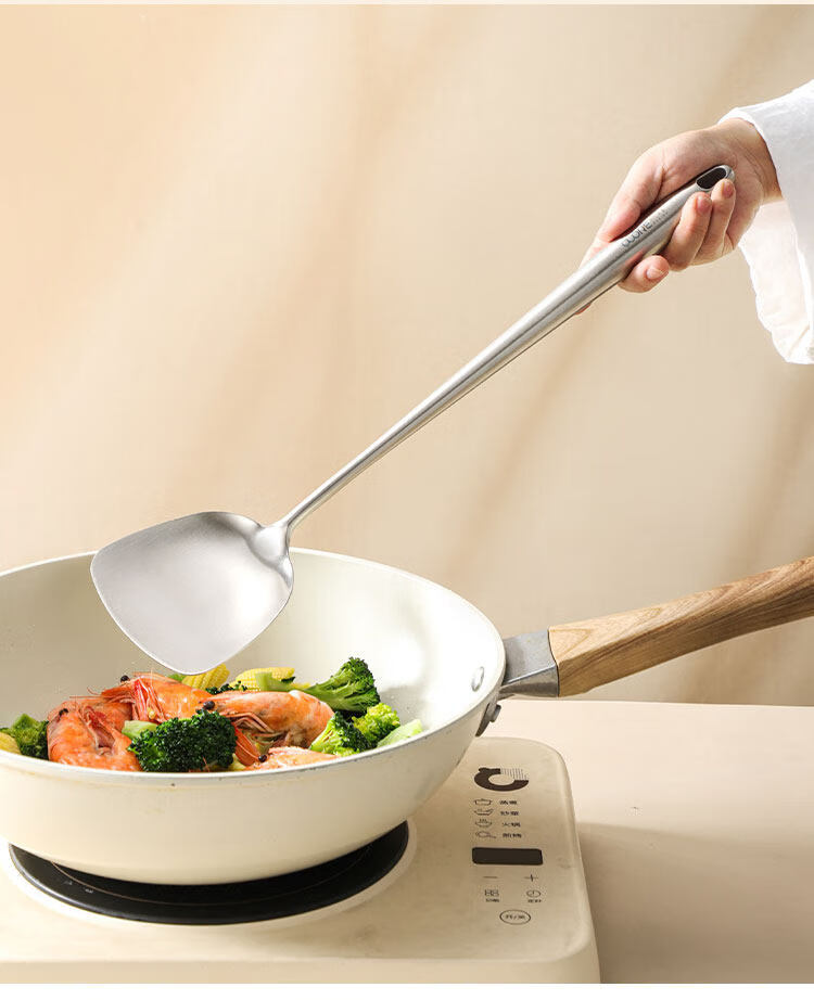Wuxinzhizao 316 Stainless Steel Food Grade Cooking Spatula Chef's Stir Fry Spoon Household Cooking Spatula 16