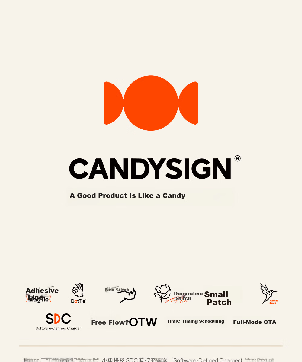 CANDYSIGN Sugar Factory Cloud Line Hard Candy Full Magnetic Adhesive 100W C-C Cloud Blue Apple Charging Cable Data Cable Fast Charge Type-C iPad Laptop 20