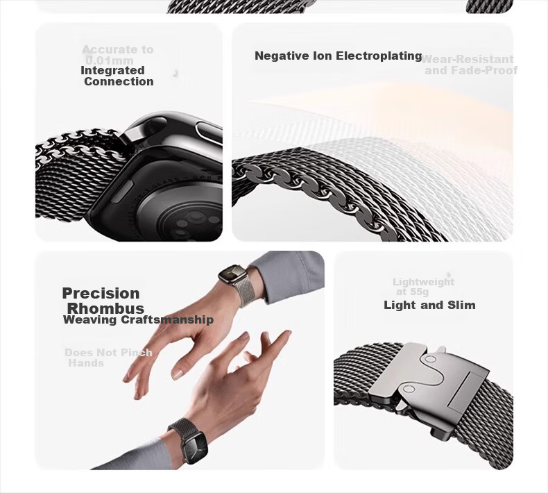 Biaodai Brother Apple Watch Ultra 3 Band Pure Titanium Metal Apple Watch Ultra 2 Silicone SE3 Titanium iWatch S11/10/9/8/7 Magnetic Titanium Wristband 2