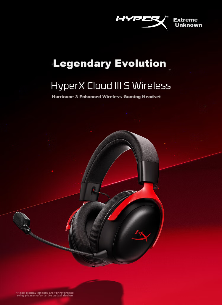 HYPERX Cloud III S Wireless Hurricane 3 Enhanced Edition Bluetooth Gaming Headset Hurricane 3S Black Red Over-Ear Esports Headphones Compatible with Call of Duty: Modern Warfare III 1