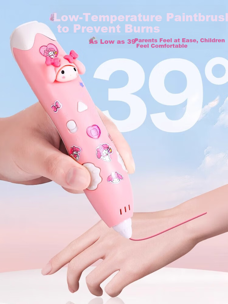 COODORA Low-Temperature 3D Printing Pen Toy for Girls Ages 3-6-10 Wireless 3D Drawing Pen Princess Glow-in-the-Dark Birthday Gift 7