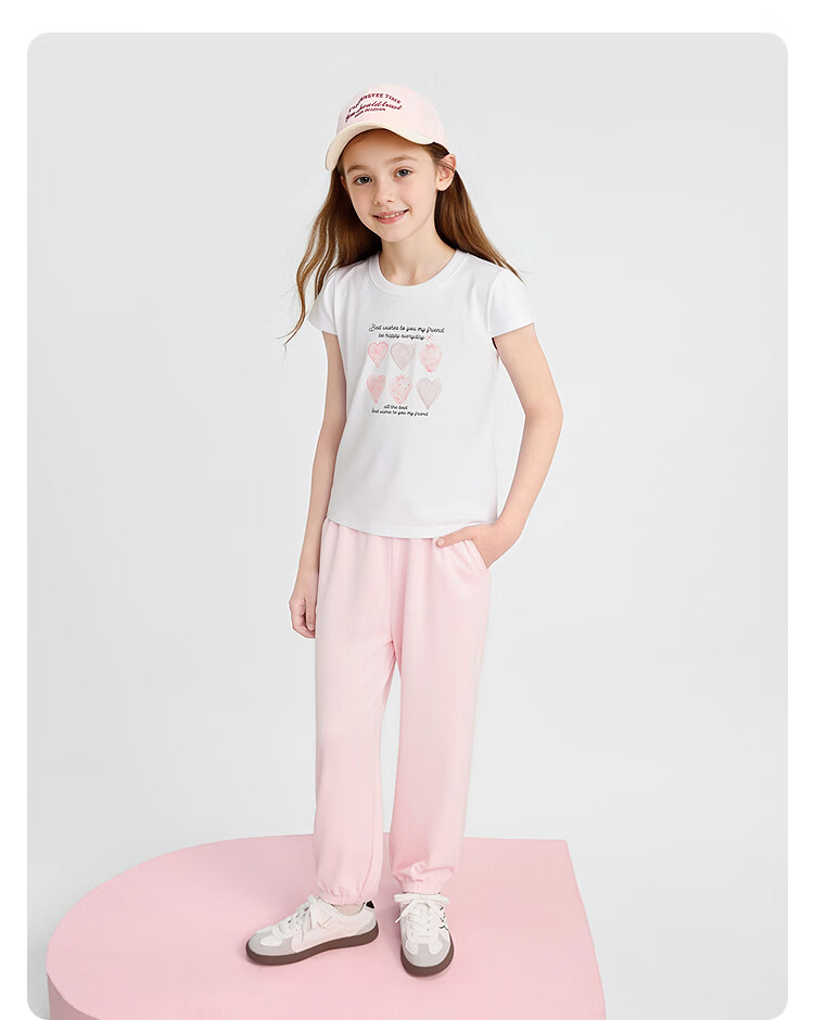 Balabala Girls' Short Sleeve T-Shirt and Pants Set Kids Two-Piece Quick-Dry Summer Outfit 2026 New Trendy Large Kids Clothing 11