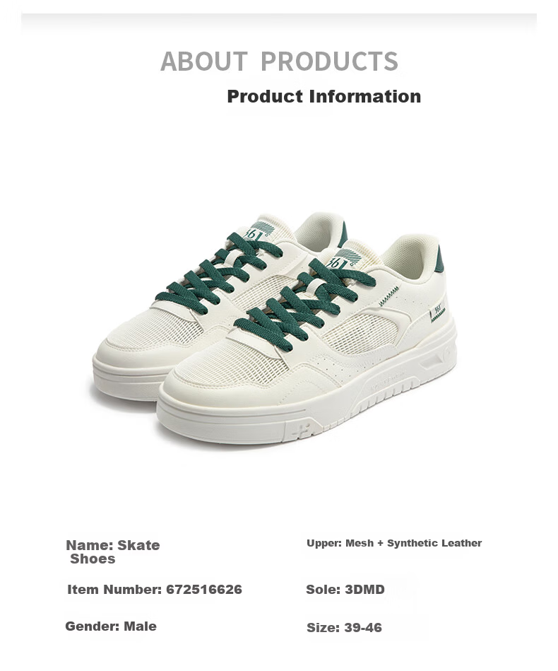 361° Men's Sports Shoes Soda Autumn Mesh Breathable Lightweight White Sneakers 672516626-4 29