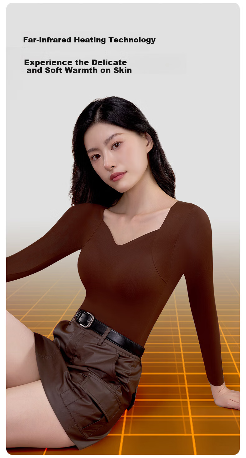 Herbal Original Color Padded Thermal Underwear for Women Autumn Top and Bottom Camellia Essential Oil Base Layer Seamless Spring 2026 New Edition 5