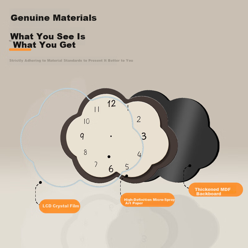 Yihuan Yu No-Drill Creative Wall Clock Living Room Clock Painting 2025 New Internet Celebrity Decorative Home Dining Room Wall Clock Wall Art