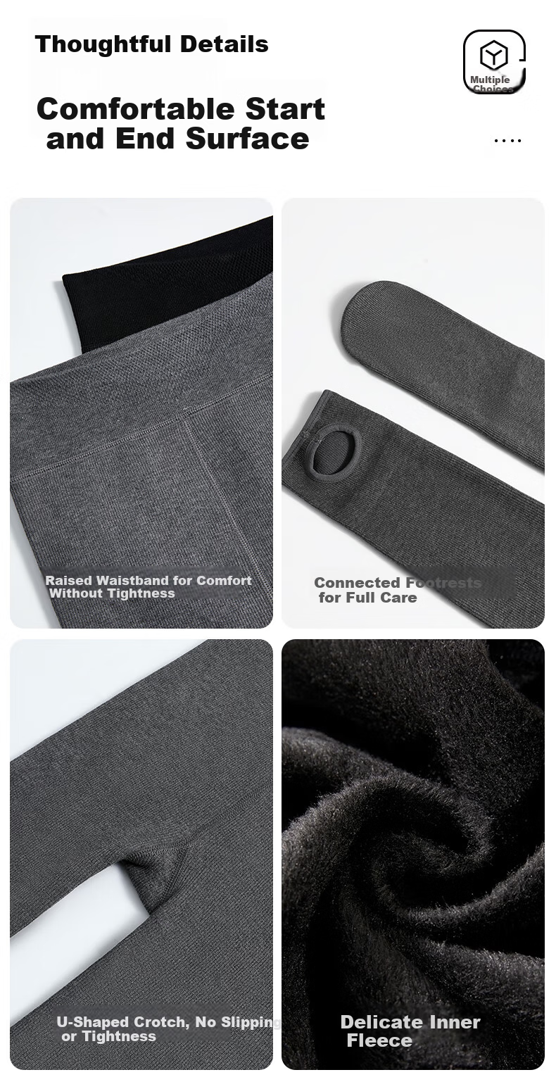 Bonas Plus Size Thickened Fleece-Lined Tights Autumn Winter Slimming Warm Leggings for Women 16
