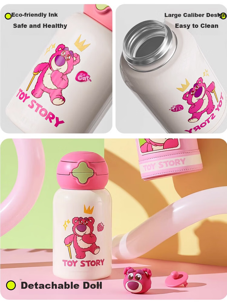 BEDDYBEAR Starry Double-Drink Children's Insulated Bottle with Straw Student Water Cup Large Capacity 600ML Good Morning Melody 2