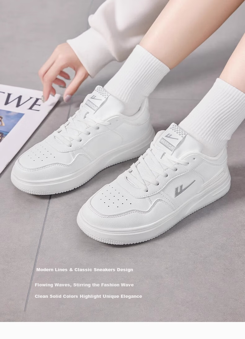 Warrior Women's White Sneakers 2026 Spring Summer New Versatile Casual Sports Shoes for Women 0833 White Purple Size 39 7