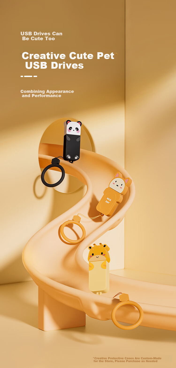 HP 128GB Dual-Interface Adorable Dog USB Flash Drive Cute Shiba Inu High-Speed Transfer Type-Cu Drive + Shiba Inu Apple Connector for Office, Students, Car, Computer And Phone 2