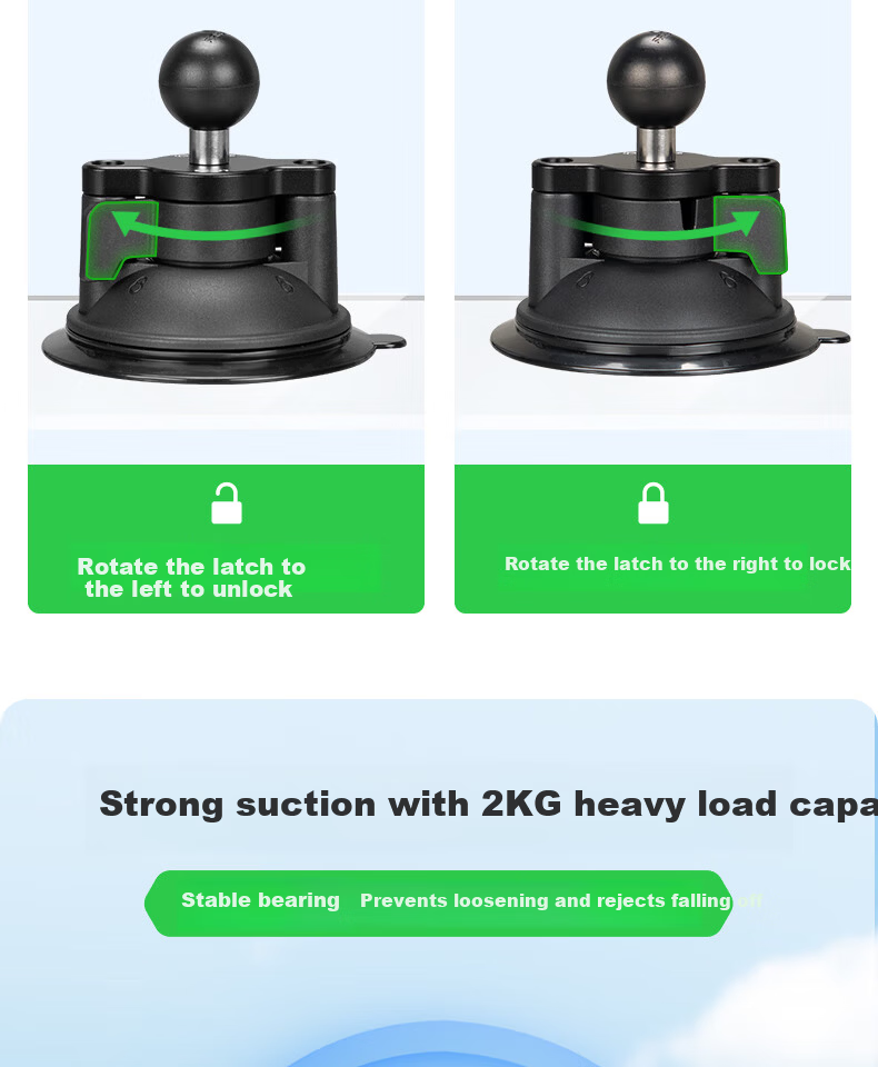 FANAUE Vacuum Suction Car Phone Holder Front Windshield Mount Ball Head Accessory SC-01 5