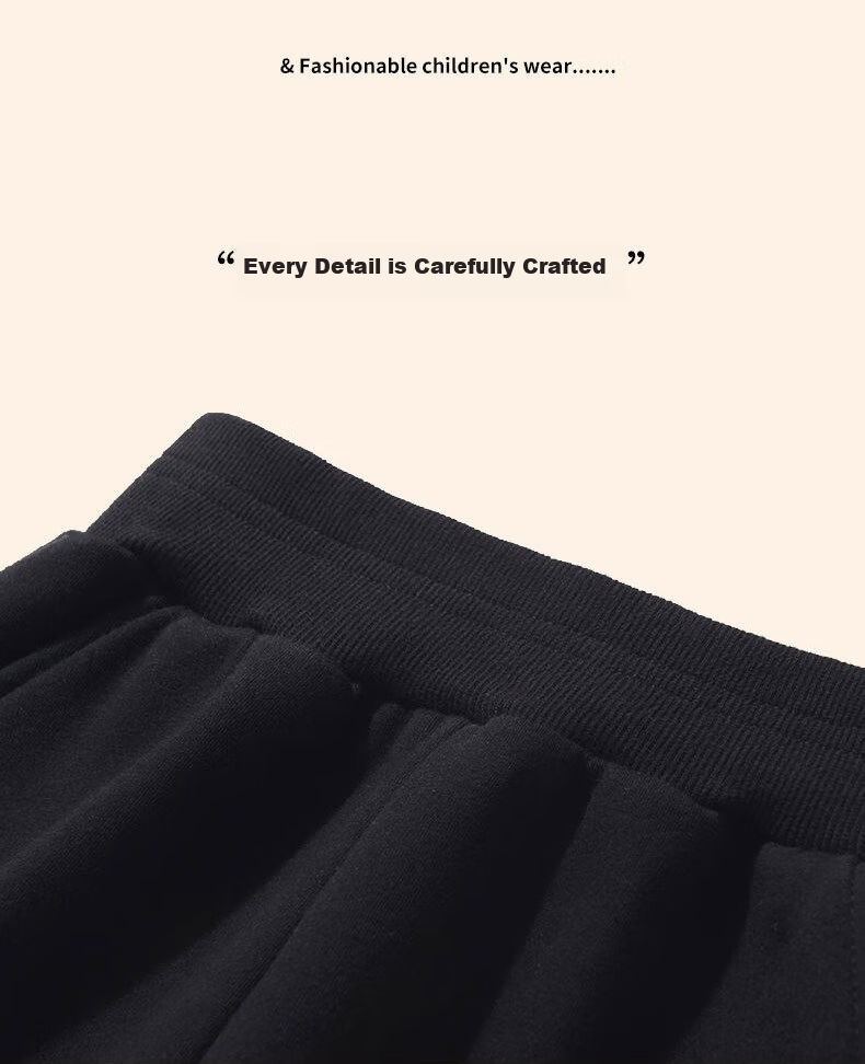 Disney Autumn Winter New Fleece-Lined Pants Kids Warm Sweatpants Casual Boys Girls Fleece Pants Non-Thick Fleece 11