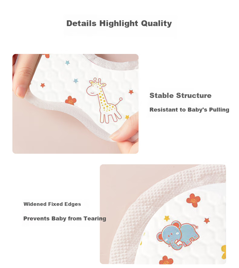 HOY BELL Baby Disposable Bibs 30pcs 360° Rotatable Baby Bib Waterproof Saliva Towel Wash-Free Feeding Bibs Individually Packaged 11