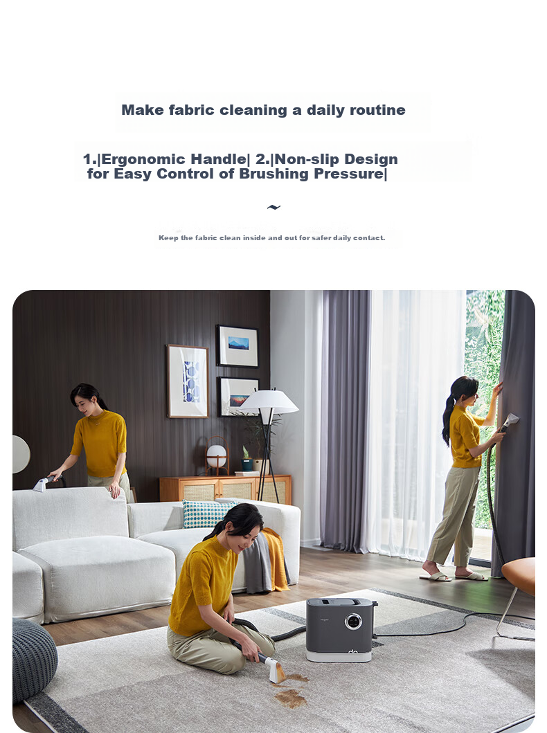 Donlim Fabric Cleaning Machine Multifunctional Steam Cleaner Washer and Vacuum Integrated Home Carpet Sofa Mattress Curtain Cleaning Device DL-6906 Full Set 19