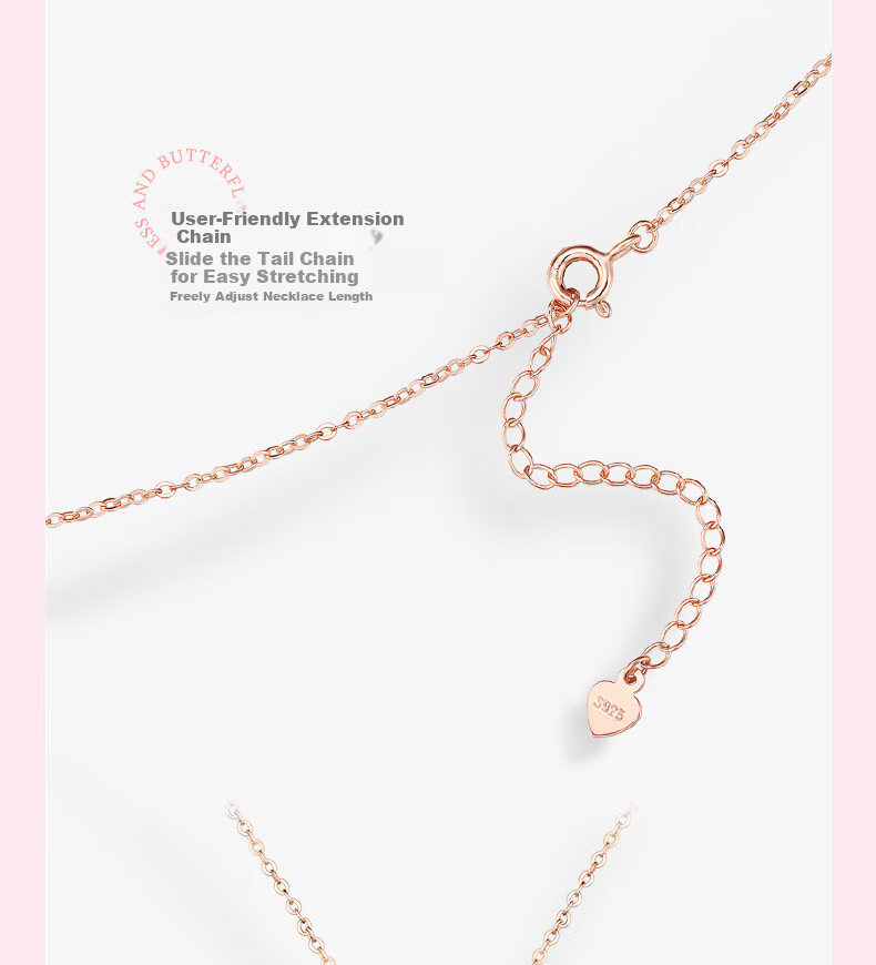 Disney Princess Series Floral Butterfly Promise Necklace and Earrings Set Gift Box Luxury Niche 38 Women's Day Gift for Girlfriend 9