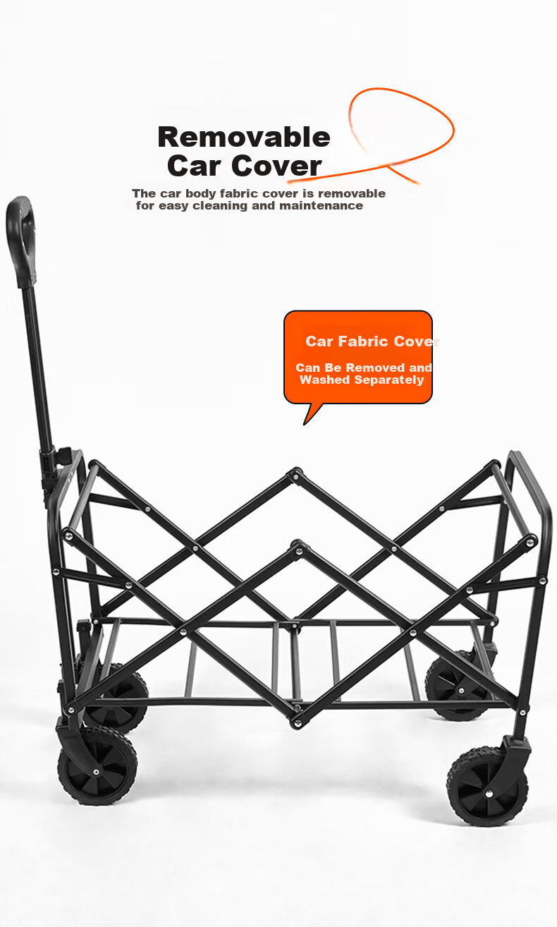 Waterman Outdoor Camping Cart Handcart Camp Wagon Small Trolley Picnic Stroller Pet Dog Cart 11
