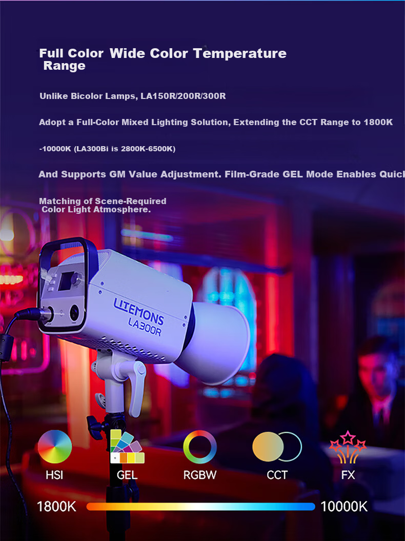Godox LA300BI RGB LED Fill Light Live Streaming Light Photography Lighting Studio Continuous Light 3