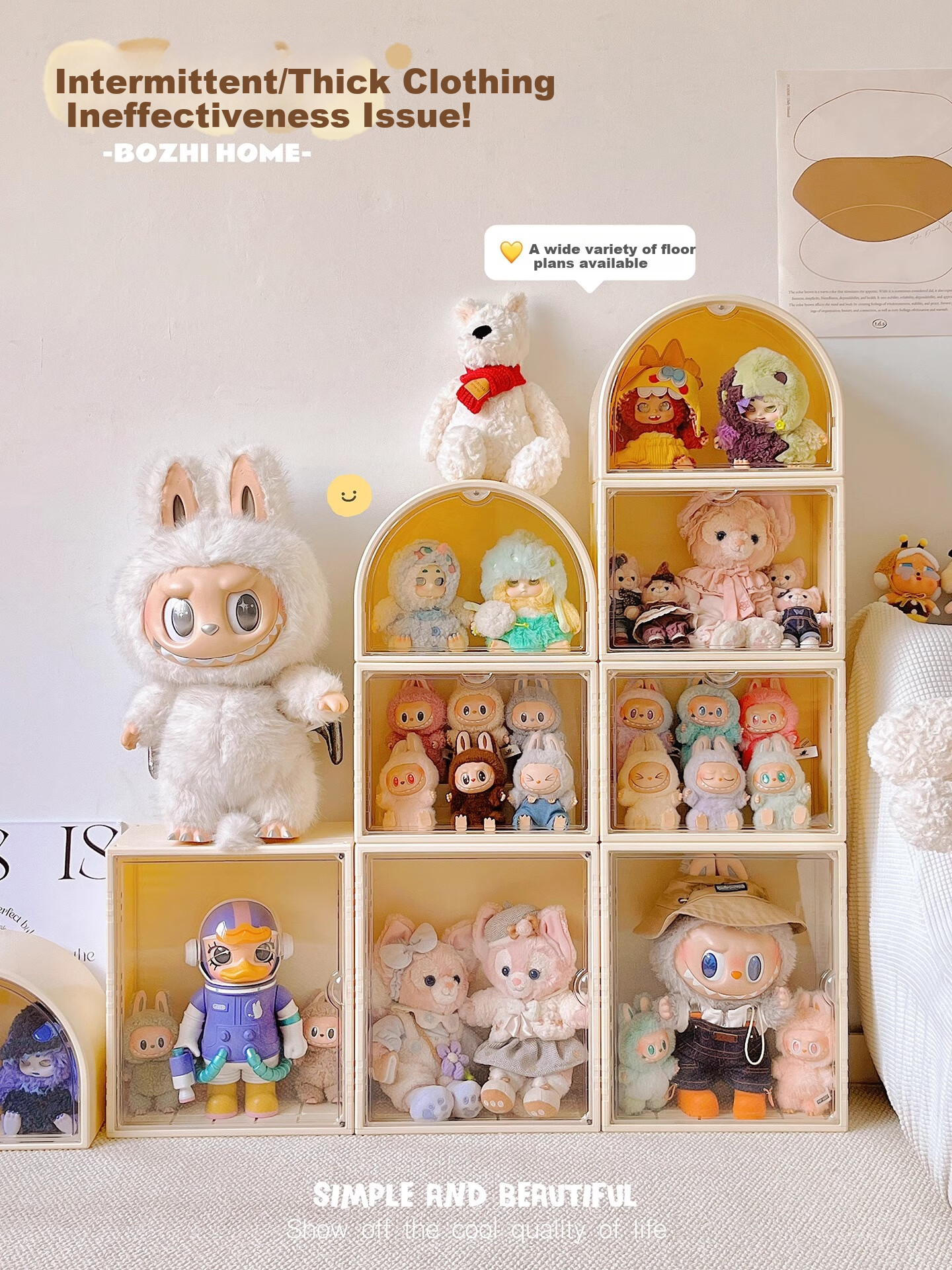 MESHD Labubu Display Box Transparent Dustproof Blind Box Plush Doll Vinyl Pop Mart Labubu Storage Box 1