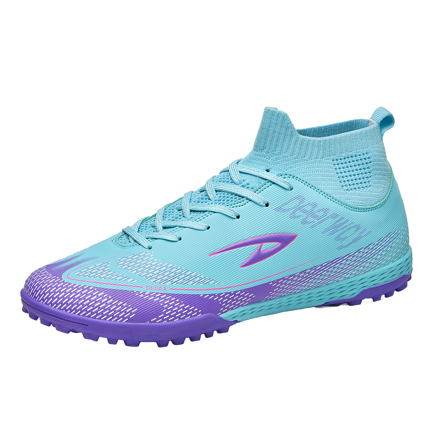 Delhui Men's Soccer Shoes AG Long Studs Non-Slip Youth Student TF Turf Training Shoes Moon Purple TF Studs Size 36