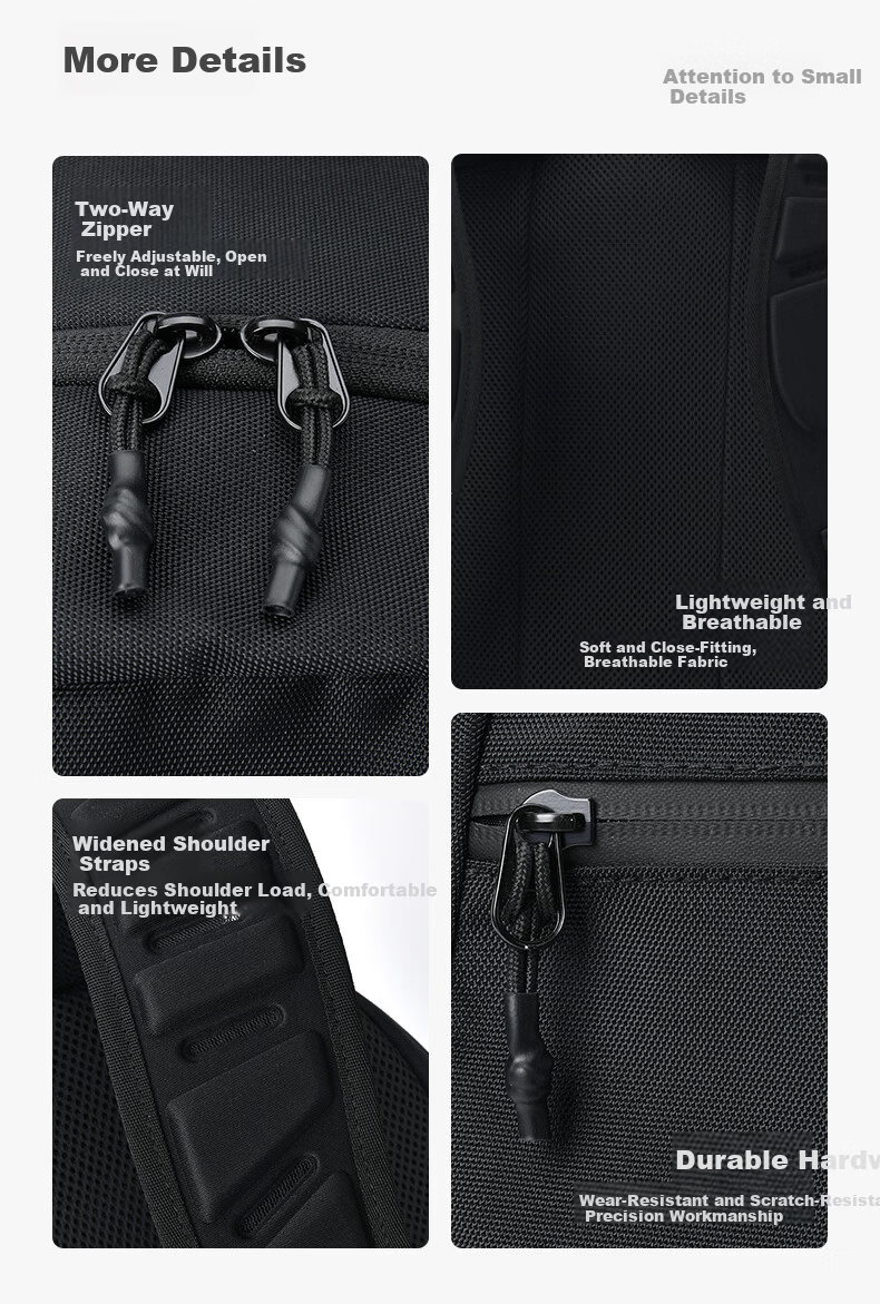 LI-NING Badminton Bag Unisex Multifunctional Large Capacity Backpack Sports Outdoor Travel School Bag Black 19