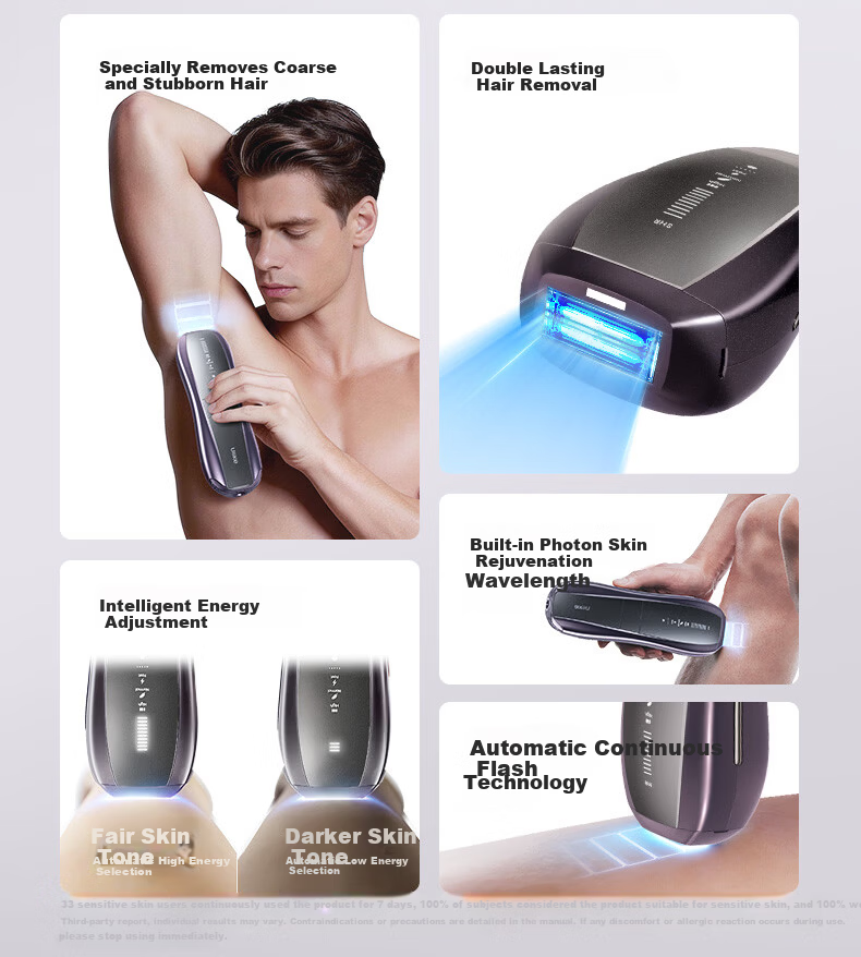 Ulike Pro10S Sapphire Ice Point Hair Removal Device Intelligent Skin Analyzer Men's Hair Removal Beauty Instrument Birthday Gift for Girlfriend 3