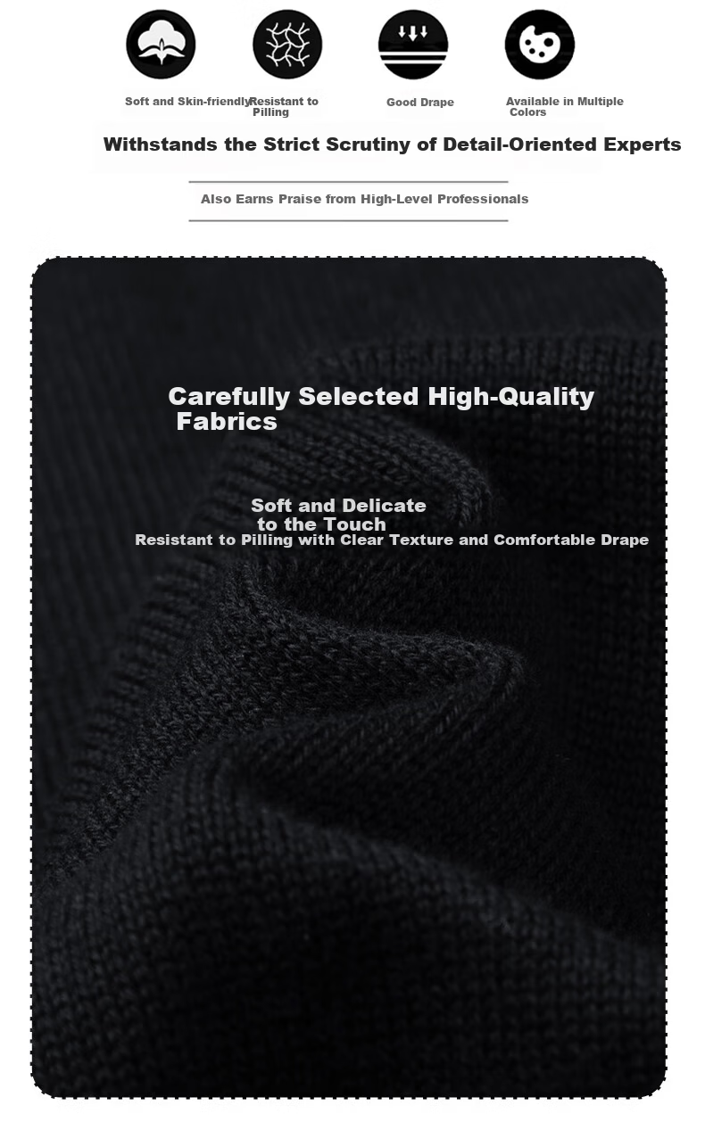 Miiow Men's Turtleneck Sweater Autumn Winter Casual Fleece Lined Thickened Warm Knitwear Business Versatile Pure Cotton Base Shirt 1